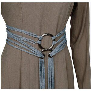 Viking Troll Cross Belt Women Medieval Extra Long Rope Belt for Norse Witch Sham